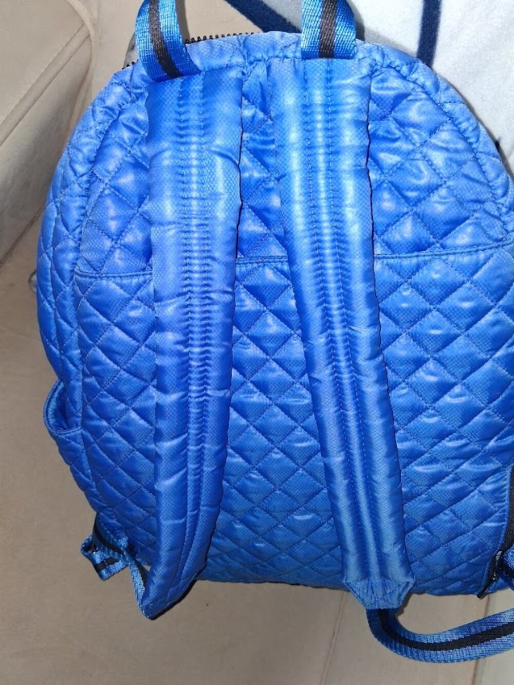 Oliver Thomas Blue Quilted Tennis Backpack - Picture 2 of 7